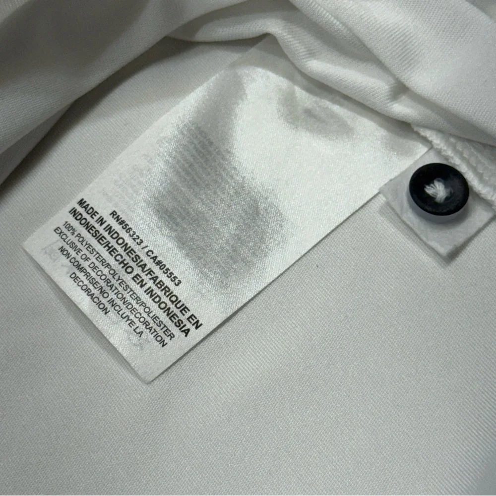 Nike Men's White Polo Shirt with U of A Logo - Size Medium